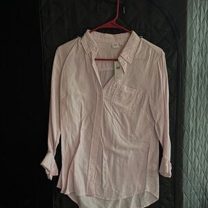 GAP Light Pink Striped Shirt